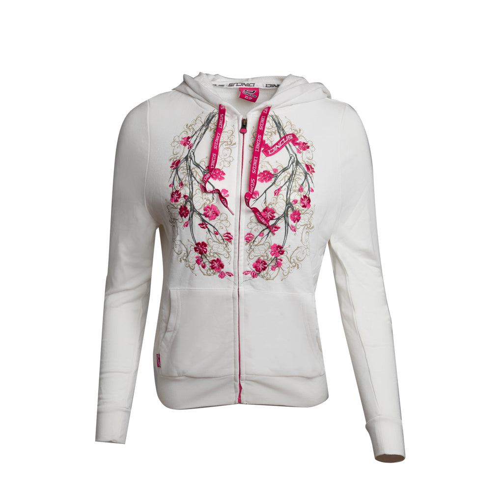 Ladies white sweatshirt sales jacket